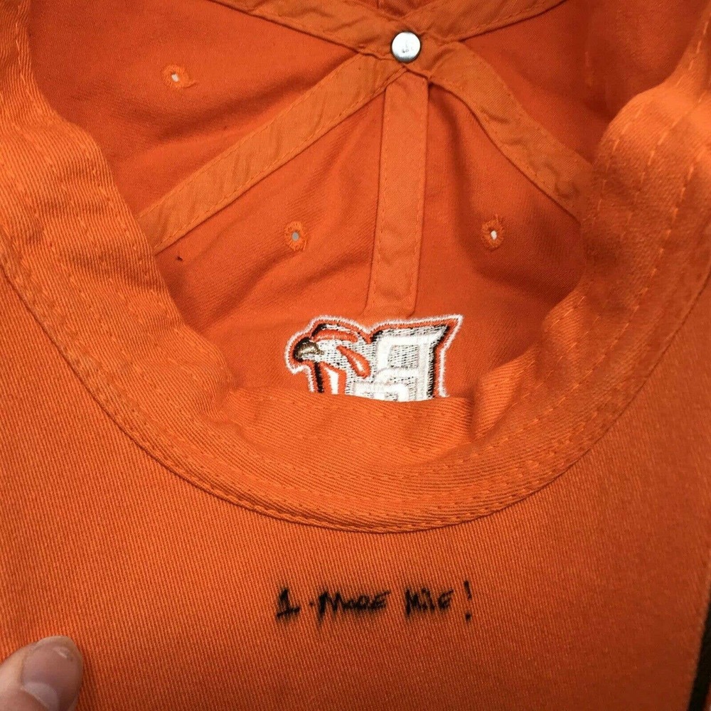 Bowling Green Falcons Baseball Cap Orange Embroidered Adidas OSFM Strap Back Hat - Picture 9 of 12